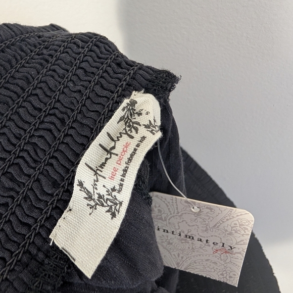 Free People Lucky In Love Black Cotton Lightweight Sheer Pajama Shorts New! - Picture 5 of 7